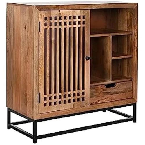 Buffet - Dkd Home Decor - Standard - Verre - Bois De Manguier - Multicolore