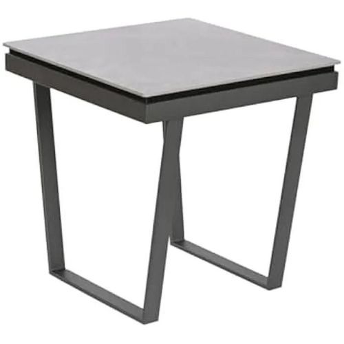Table D'appoint - Home Esprit - Gris Métal - 51 X 51 X 53 Cm - Multicolore - Petit Meuble Complément