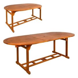 Table Extensible Ovale En Bois D'acacia - Aktive Garden - Modèle - Marron