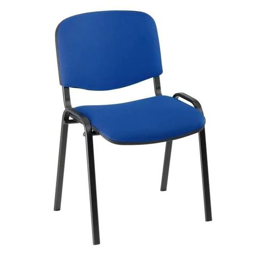 Chaise De Conférence Éco Bleu - Pieds Noir - Lot De 4