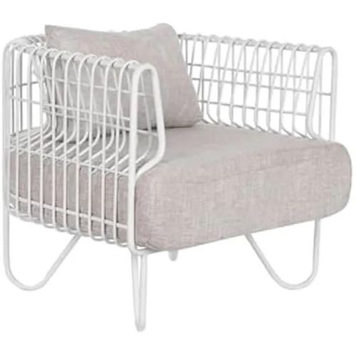 Fauteuil - Home Esprit - Blanc - 1 Place - Contemporain - Design - Relaxation