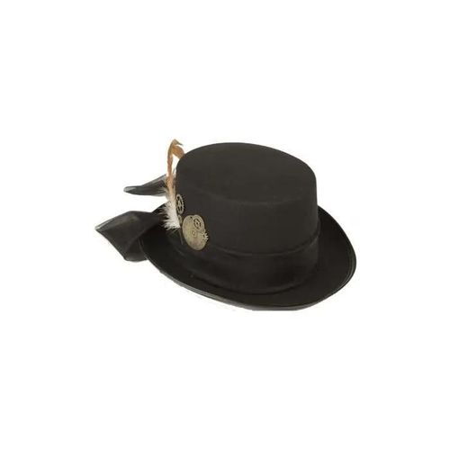 Chapeau Haut De Forme Steampunk - Accessoire Moyen Âge - Noir