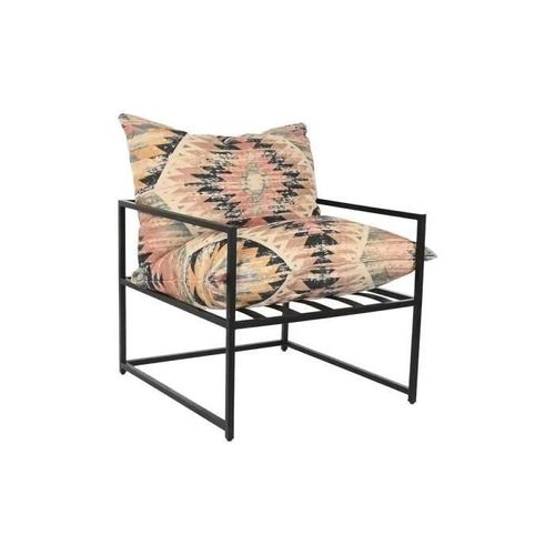 Fauteuil 70 X 75 X 85 Cm Noir Métal Multicouleur