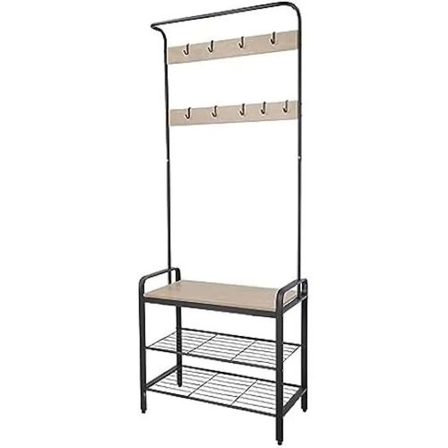 Porte-Chaussures - Vinthera - Moa - Acier Et Bois - 72 X 34 X 183 Cm - 3 Étagères