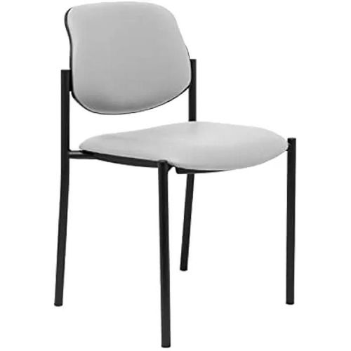 Chaise Fixe - Piqueras Y Crespo - Villalgordo - Similicuir Gris - Châssis Noir - Violet