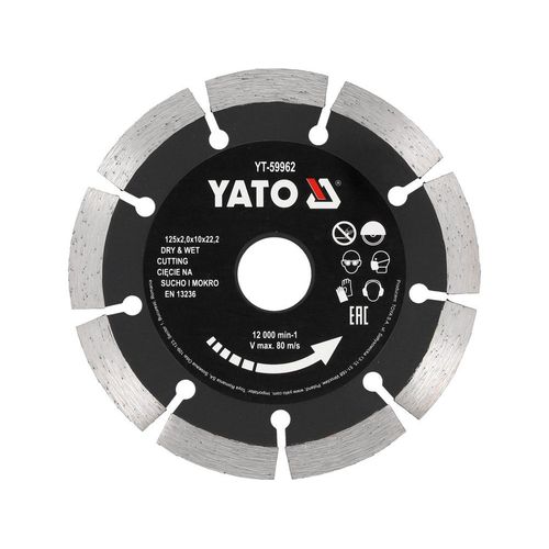 DISQUE DIAMANT 125mm 10mm TRONCONNER BETON PIERRE MATERIAUX A JANTE SEGMENTEE