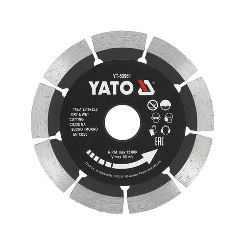 DISQUE DIAMANT 115mm 10mm TRONCONNER BETON PIERRE MATERIAUX A JANTE SEGMENTEE