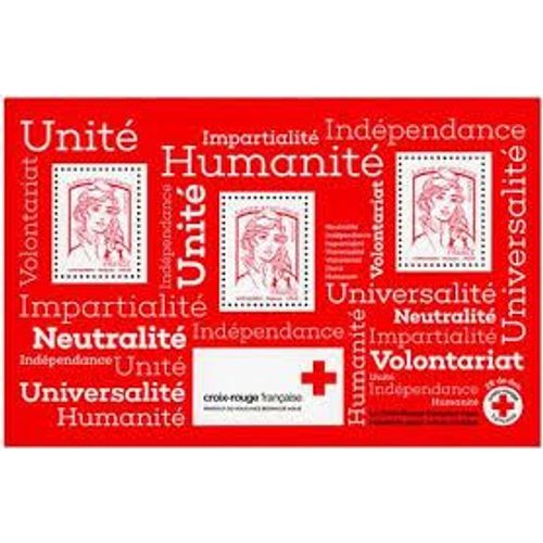 Au Profit De La Croix Rouge : Les Valeurs De La Croix Rouge Avec La Marianne De Ciappa Et Kawena Bloc Feuillet 140 Année 2017 N° 5016 Yvert Et Tellier Luxe