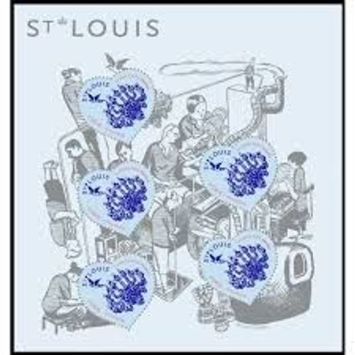 Saint Valentin : Coeurs De Saint Louis Bloc Feuillet 153 Année 2022 N° 5552 Yvert Et Tellier Luxe