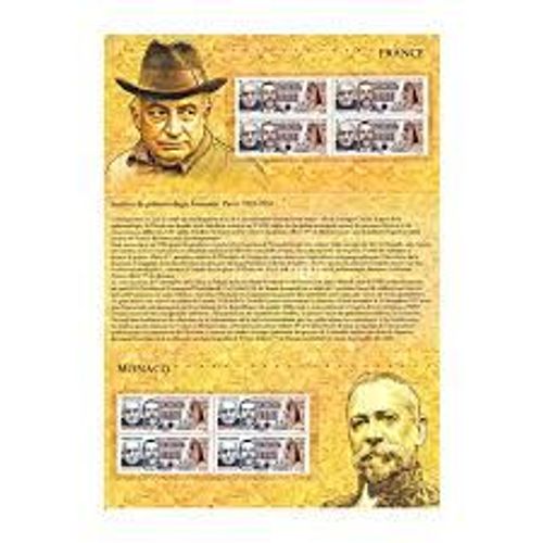 Centenaire De L'institut De Paléontologie Humaine Abbé Breuil Albert 1er Émission Commune France/Israël Pochette Souvenir 39 Année 2010 N° 4456 Yvert Et Tellier Luxe
