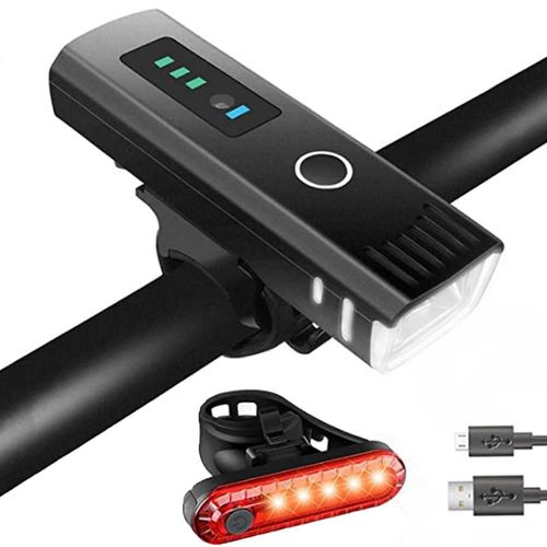 Led Night Riding Bike Bicycle Lights Lampes De Détection Set + Lumière Arrière Rechargeable
