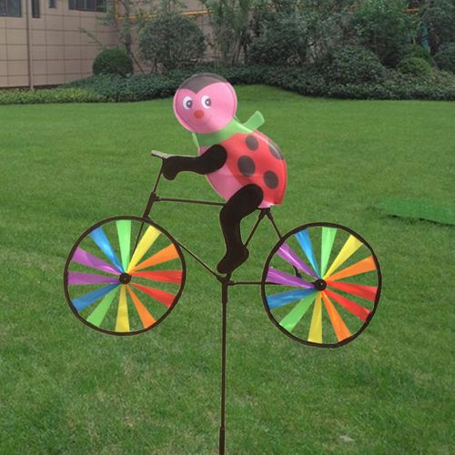 Maison coccinelle vélo jardin Spinner Style Vintage pieu décoration rustique vieilli finition