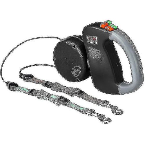 Laisse Double Leash Chien Laisse Rétractable Chien Double Leash Pour Deux Chiens Laisse Chien 2 Chiens Double Laissenoir