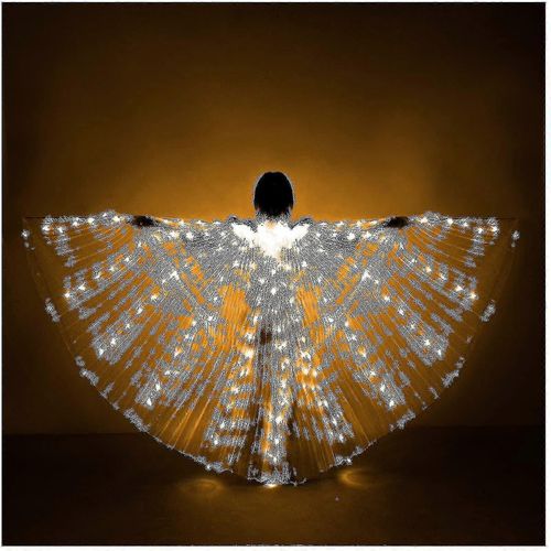 Led Lumineux Grandes Ailes Adulte Lumière Chaude Aile D¿Or Papillon Cape Bar Performance Fluorescent Accessoires Halloween Décoration Vêtements