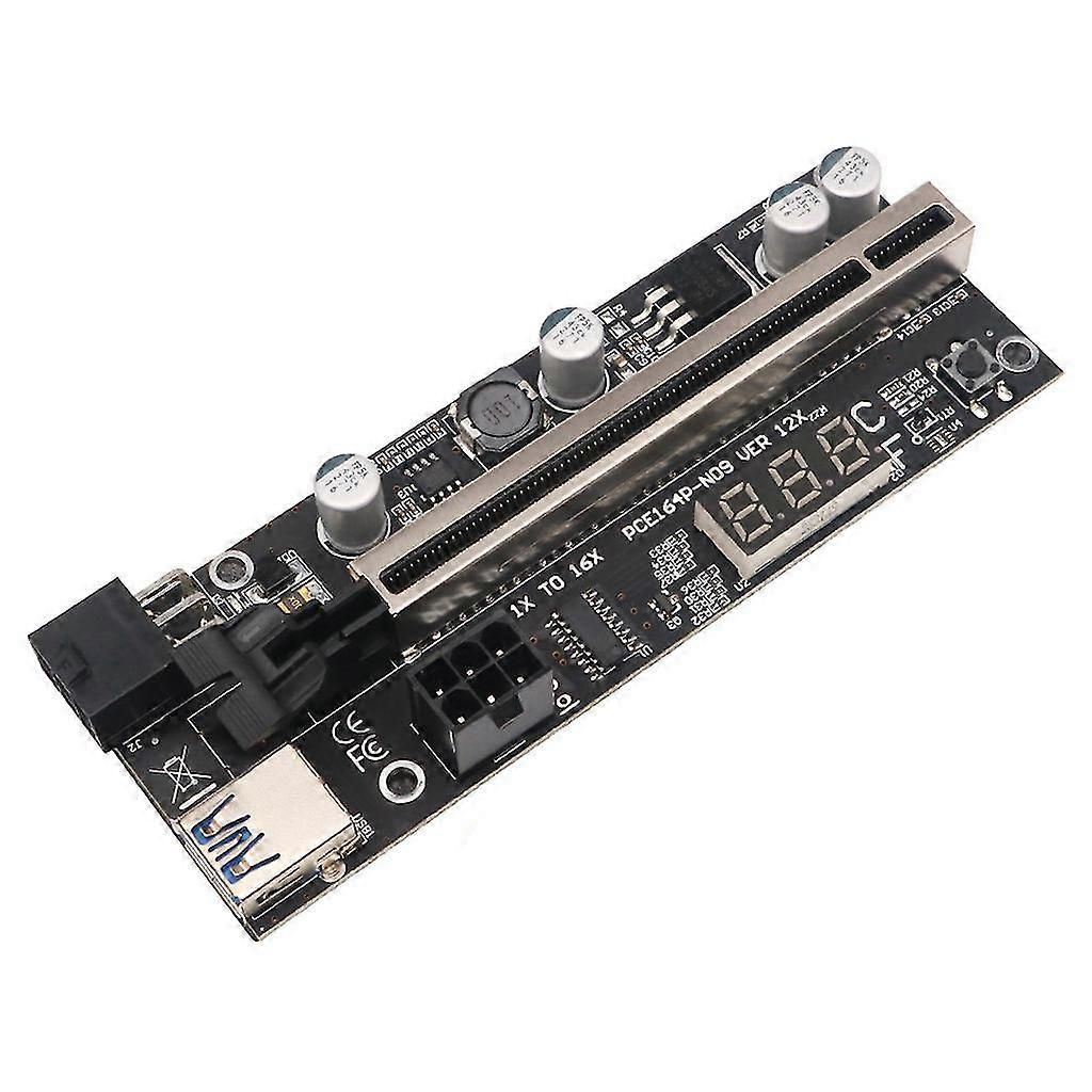Mining Vedio Card Riser Powered Adapter Usb 3.0 Câble 6 broches Affichage de la température