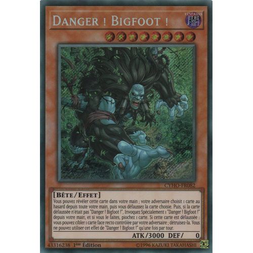 Yu Gi Oh ! Danger ! Bigfoot ! ( Cyho-Fr082 ) Secret Rare En Français
