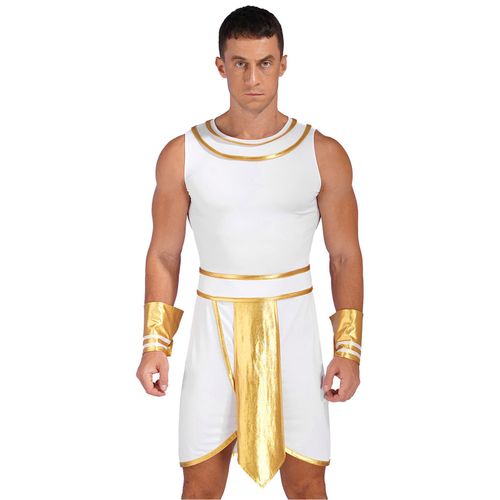 Costume D'halloween Égyptien Pour Homme Adulte,Robe Avec Poignets,Tenue Pour Carnaval Et Ix