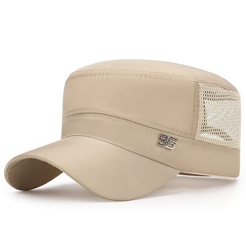 Casquette Militaire Plate Pour Hommes,Chapeau D'opérabilité Pour Hommes,Pare-Soleil Extérieur,Chapeau En Maille,Printemps,Été