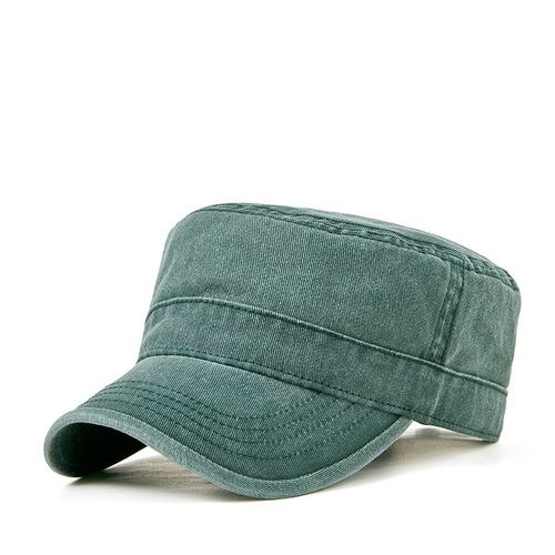 Casquette De Baseball Plate Pour Hommes Et Femmes,Visière Délavée,Dessus Plat,Solide,Grande Taille,Extérieur,Casquette De Soleil,Réglable,56-62cm