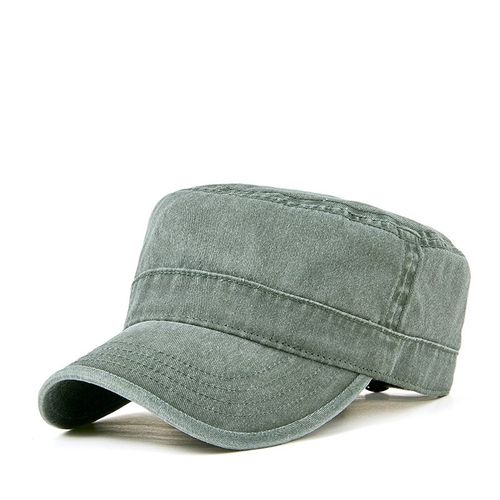 Casquette De Baseball Plate Pour Hommes Et Femmes,Visière Délavée,Dessus Plat,Solide,Grande Taille,Extérieur,Casquette De Soleil,Réglable,56-62cm