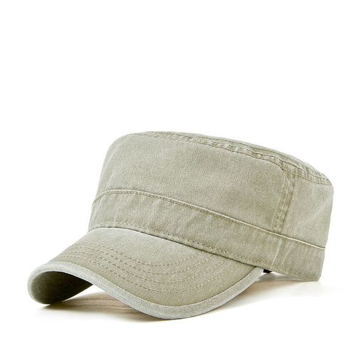 Casquette De Baseball Plate Pour Hommes Et Femmes,Visière Délavée,Dessus Plat,Solide,Grande Taille,Extérieur,Casquette De Soleil,Réglable,56-62cm