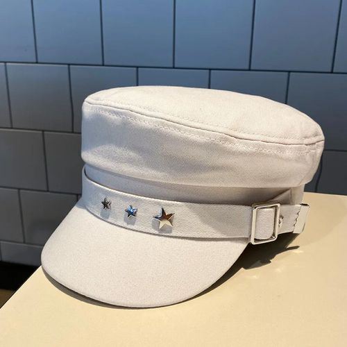 Béret Noir Étoile Pour Femmes,Chapeau Printemps Et Automne Hiver,Mode Rétro Britannique,Style Militaire De Mer,Casquettes Coréennes,Chapeaux Pour Mères