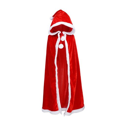 Clever-Menmode Père Noël Longue Robe À Capuche Everak Sexy Hommes Cosplay Noël Fluff Noël Cape Châle Performance Costume De Ix