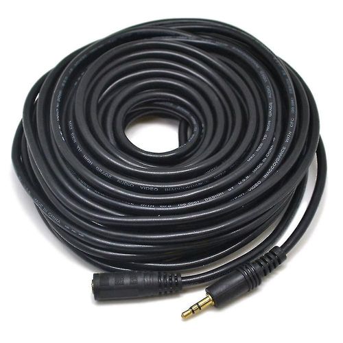 Mini-rallonge stéréo 15m 3.5mm Mini Câble Audio Stéréo Câble Long Noir