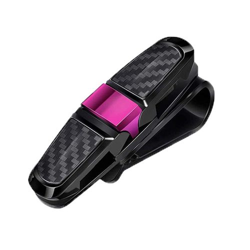 Étui à lunettes de voiture Auto pare-soleil porte-lunettes de soleil Clip carte porte-billet étui à stylo boîte à Clip accessoires universels - Type Pink