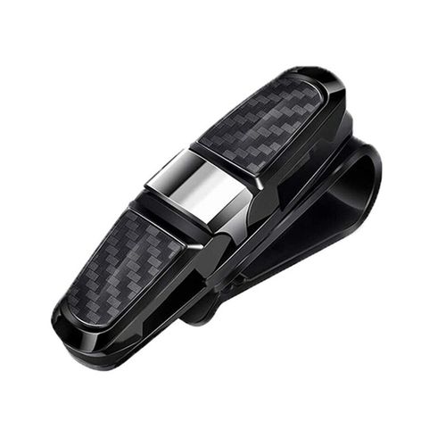 Étui à lunettes de voiture Auto pare-soleil porte-lunettes de soleil Clip carte porte-billet étui à stylo boîte à Clip accessoires universels - Type Silver