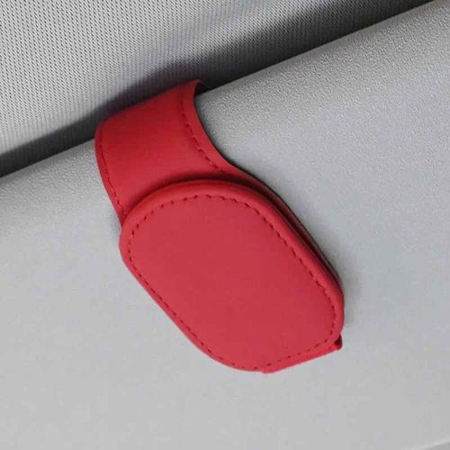 Étui à lunettes universel pour pare-soleil de voiture,boîte de lunettes de soleil,Clip porte-billet de carte,fixation de support,accessoires de voiture pour véhicules - Type B Red