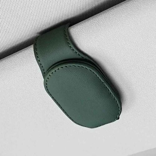 Étui à lunettes universel pour pare-soleil de voiture,boîte de lunettes de soleil,Clip porte-billet de carte,fixation de support,accessoires de voiture pour véhicules - Type B Green