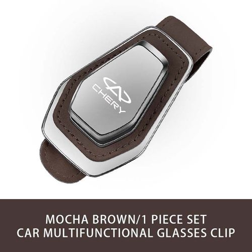 Etui à lunettes pour pare-soleil de voiture,monture de lunettes,support de lunettes de soleil,accessoires pour CHERY TIGGO 8 7 9 5 Pro QQ QQ3 FX EV Arrizo 6 8,2024 - Type brown