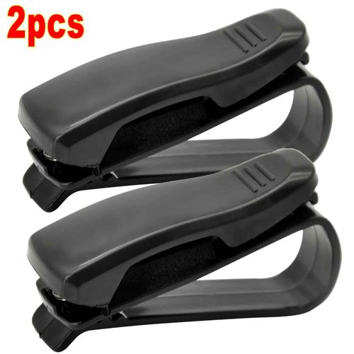 Étui à lunettes de voiture universel,pare-soleil de voiture,porte-lunettes,Clip pour carte,porte-billet,accessoires d'intérieur automobile - Type Black #C