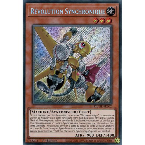 Yu Gi Oh ! Révolution Synchronique ( Dune-Fr002 ) Secret Rare En Français