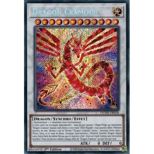 Yu Gi Oh ! Dragon Cramoisi ( Dune-Fr038 ) Secret Rare En Français