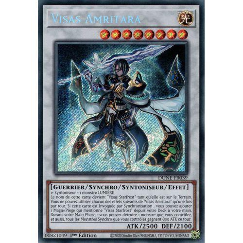 Yu Gi Oh ! Visas Amritara ( Dune-Fr039 ) Secret Rare En Français