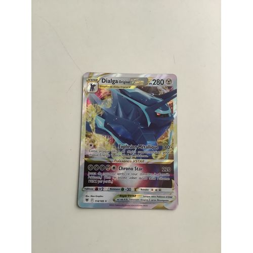 Dialga Originel Vstar 114 189 Full Art - Ultraboost X Epée Et Bouclier 10 Astres Radieux - Coffret De 10 Cartes Pokémon Françaises