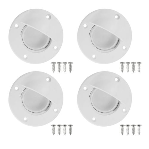 2x Accessoires De Remplacement De Bouchon De Bonde De Bouchon De Vidange De Soupape De Vidange De Pont De Pont De Tableau De Bord De Bateau En Nylon Blanc Universel