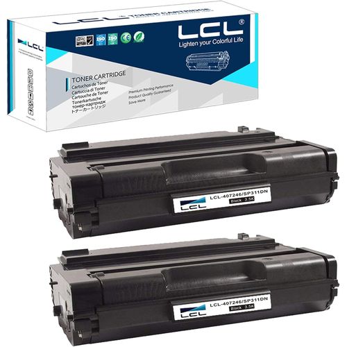 Cartouche de Toner Compatible 407246 3500Pages High Yield SP311 SP311DN SP311DNW SP311SFN SP311SFNW SP325DNW SP325SFNW SP325SNW (2 Noir) Remplacement pour Ricoh SP 311DN 311DNW 311SFN 311SFNW