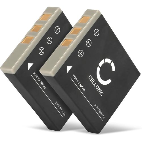 2X Batterie Remplacement NP-40 700mAh pour Fujifilm Finepix Z1 Z2 Z3 F650 V10 F710 F480 F700 F460 J50 F470 F610 F455 F402 NP-40 Appareil Photo caméra Action cam accu