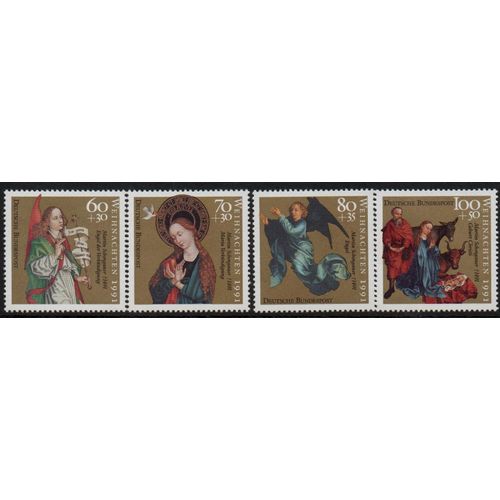 Allemagne Timbres De Noël 1991