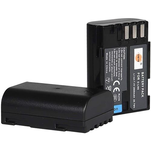 2PCS D-LI90 Batterie et Chargeur Compatible avec Pentax K-7 K-7D K-5 645D K-5IIS K-5II K01 K-1