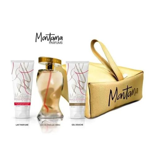 Montana Suggestion Eau D'or Edp 100ml + Lait Parfumée 100ml + Gel Douche 100ml 
