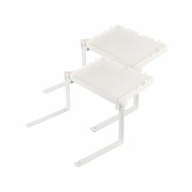 2 Tablettes De Lit Pliables Coloris Blanc