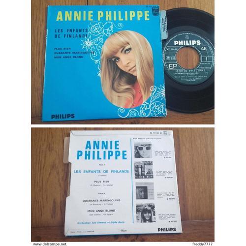 Disque Ep 45t (Biem) 7'' Vinyle Annie Philippe " Les Enfants De Finlande "(1967)