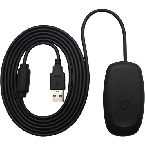 Usb Contrôleur Sans Fil Gamepad Manette Pc Portable Ordinateur Gaming Récepteur Compatible Pour Microsoft Xbox 360 Slim Jeu Couleur Noire