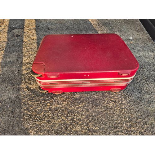 Valise rouge bordeaux delsey vintage