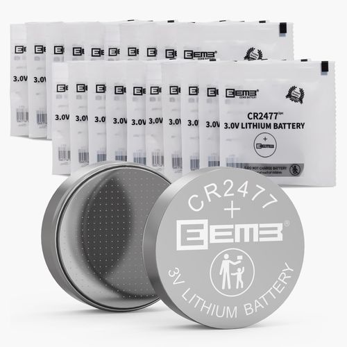 20 Pack CR2477 Batterie 3V Batterie au Lithium Bouton Pile 2477 Batterie DL2477¿ECR2477 pour Bougies éLectroniques, Lampes, TéLéCommandes, BoîTes à CléS, Alarmes, Capteurs de Contact
