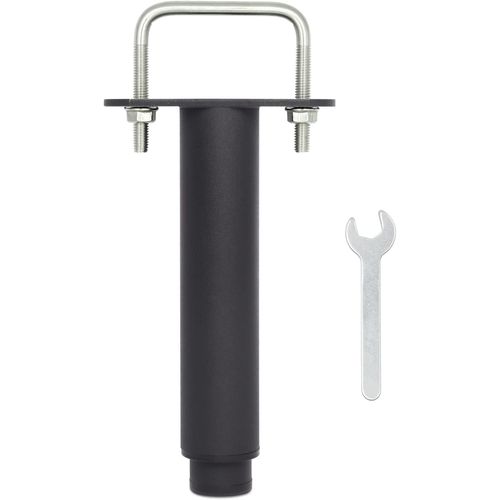 Pied De Lit Universel, Pieds Pour Sommier À Lattes Sans Perçage | Hauteur: 8cm(+5cm) Reglable, U Largeur Interne 68mm | Design: Metallique Noir | Ronde Ø 3.8cm | Pour Le Cadre Central | 1 Pièce